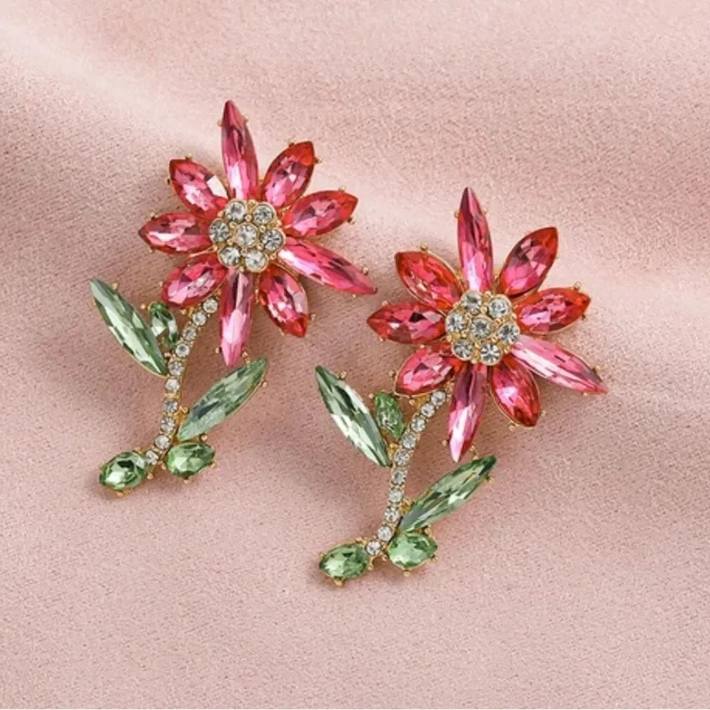 Bohemian pink earrings M120